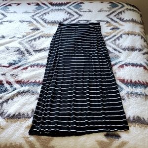 Long striped skirt